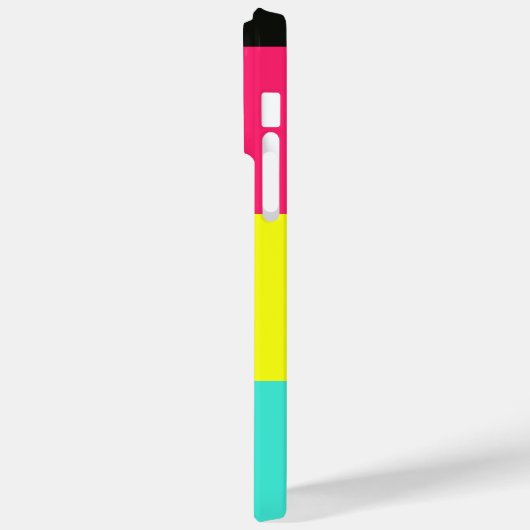 Naam zwart en neonkleurblok Stripe monogram Case-Mate iPhone Case (Achterkant / Links)