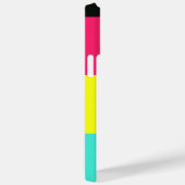 Naam zwart en neonkleurblok Stripe monogram Case-Mate iPhone Case (Achterkant / Rechts)