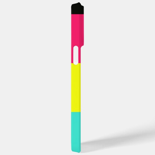 Naam zwart en neonkleurblok Stripe monogram Case-Mate iPhone Case (Achterkant / Rechts)