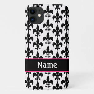 Naam zwart en wit fler de Lis Pattern Case-Mate iPhone Case