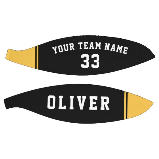 Naam zwart gele speler teamnummer basketbal (Panelen)