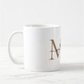 Naam zwart/goudmonogram koffiemok (Links)