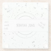 Naam Zwart & Grijs Chips Terrazzo Patroon Mannelij Glazen Onderzetter (Achterkant)