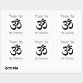 Naam. Zwart Om Symbool 3-in Dank U Sticker (Vel)