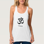 Naam, Zwart Om Symbool Bella+Canvas Yoga Tanktop (Voorkant)