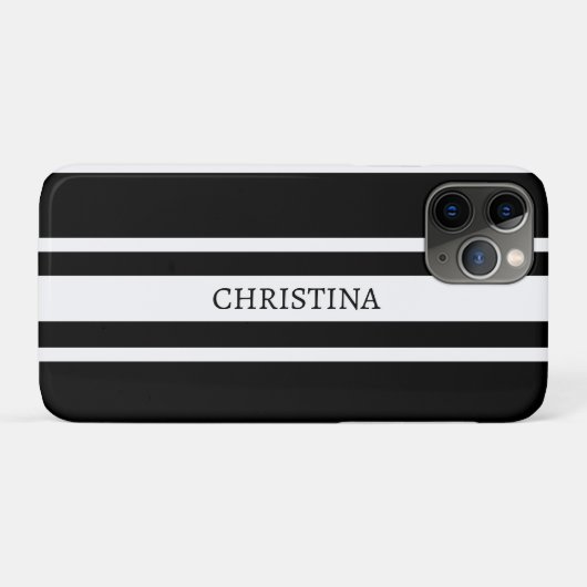 Naam Zwart ontwerp, aangepaste naam Zwart Case-Mate iPhone Case (Achterkant (horizontaal))