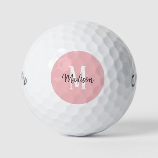 Naam zwart roze tekenfilm golfballen (Voorkant)