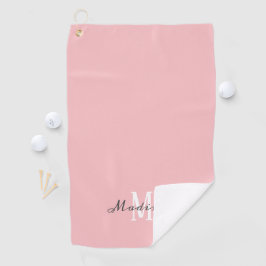 Naam zwart roze tekenfilm golfhanddoek