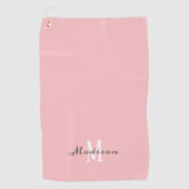 Naam zwart roze tekenfilm golfhanddoek (Voorkant)