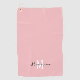 Naam zwart roze tekenfilm golfhanddoek