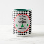 Naam, Zwart & Wit Buffalo Check 15oz. combo Mok (Midden)