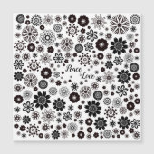 naam Zwart-wit Floral Patroon (Voorkant)