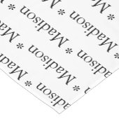  naam zwart wit patroon korte tafelloper (Hoek)