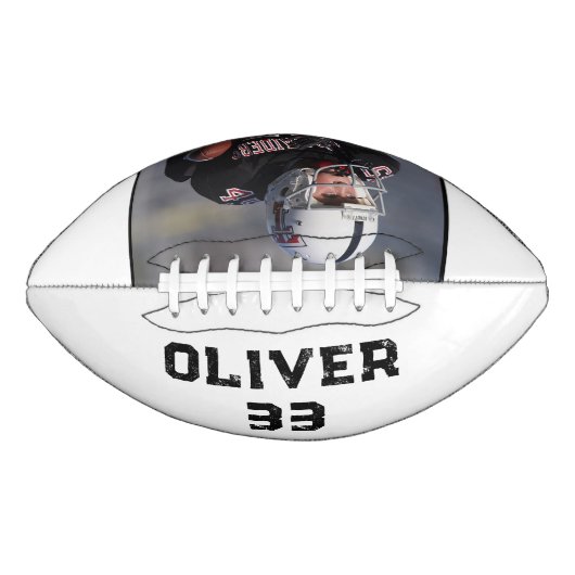 Naam zwart-wit speler Aantal Fototoetsenbord American Football (Voorkant)