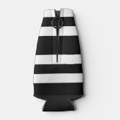 Naam zwart-wit Stripes Flesjeskoeler (Achterkant)