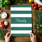 Naam zwart-wit Stripes Theedoek