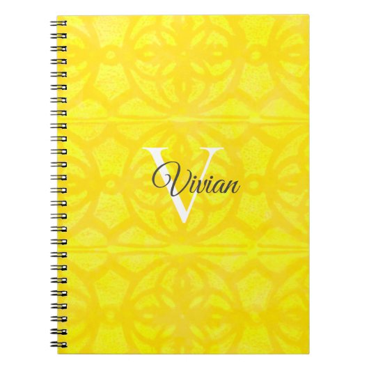 Naam zwart-wit Waterverf Notitieboek (Voorkant)