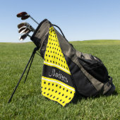 Naam zwart wit wit zwart puntenstreep golfhanddoek (Groen)