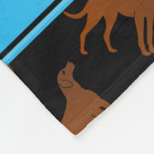 Naam zwarte Chesapeake bay Fleece Deken (Hoek)