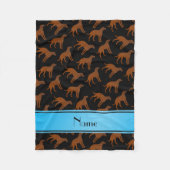 Naam zwarte Chesapeake bay Fleece Deken (Voorkant)