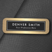 Naam zwarte en gouden gradiënt naamplaatje