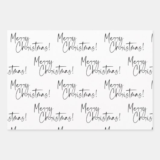 Naam zwarte en witte kerstboom inpakpapier vel (Voorkant)