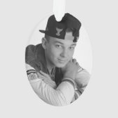 Naam zwarte gitaar Teen-boys Datum Ornament (achterkant)