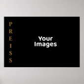 Naam zwarte/goudfamilie-foto poster (Voorkant)