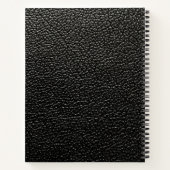 Naam zwarte leder Titel Bedrijf Notitieboek (Achterkant)