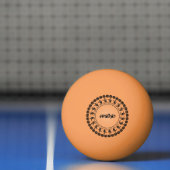 Naam: Zwarte/Oranje Halloween Iconic Silhouettes Pingpongbal (Net)