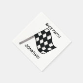 Naam zwarte witte gecontroleerde vlag servet (Hoek)