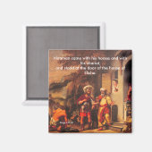 Naaman genezen door Elisa - Magnet (Voorkant / Achterkant)