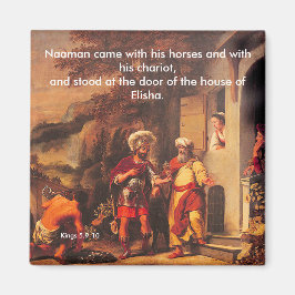 Naaman genezen door Elisa - Magnet