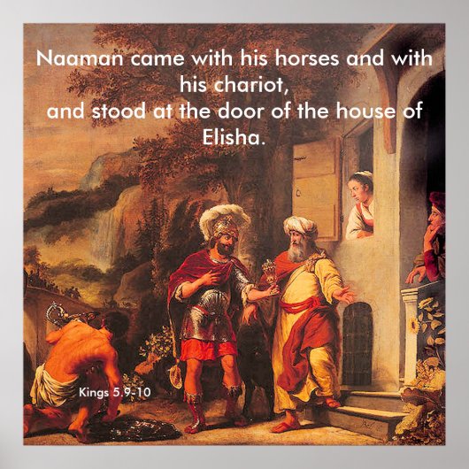 Naaman Healed by Elisha - Poster (Voorkant)