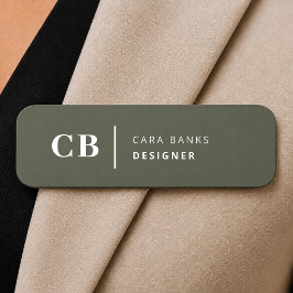 Naambadge | Groene gepersonaliseerde magnetische p Naamplaatje