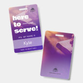 Naambadge ID-sjabloon voor eigen kerkgebruik Badge (Voor- en achterkant)