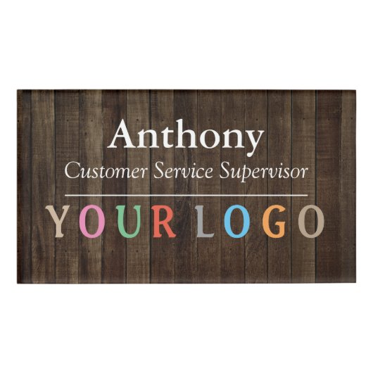 Naambadge magneet aangepaste logo werknemer person (Voorkant)