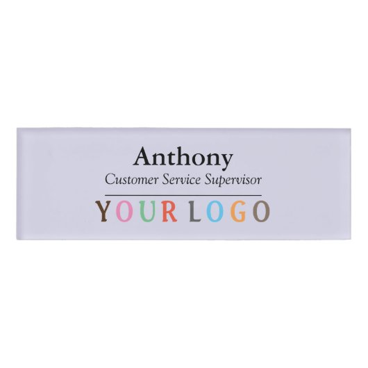Naambadge magneet aangepaste logo werknemer person (Voorkant)
