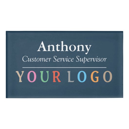 Naambadge magneet aangepaste logo werknemer person (Voorkant)