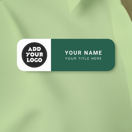Naambadge met eigen logo voor personeel naamplaatje