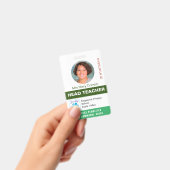 Naambadge met naam, functietitel en logo van leraa badge (Handheld)