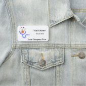 Naambadge met Veterinair Logo Aangepaste Tekst Naamplaatje (In situ)