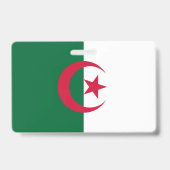 Naambadge met vlag van Algerije Badge (Achterkant)
