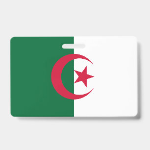 Naambadge met vlag van Algerije Badge