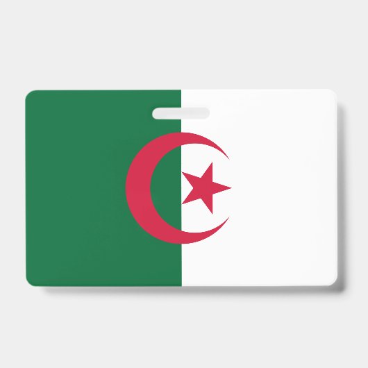 Naambadge met vlag van Algerije Badge (Voorzijde)