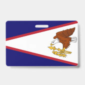 Naambadge met vlag van Amerikaans-Samoa, VS Badge (Achterkant)