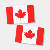 Naambadge met vlag van Canada Badge (Voor- en achterkant)