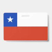 Naambadge met vlag van Chili Badge (Achterkant)