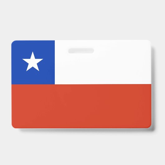 Naambadge met vlag van Chili Badge (Voorzijde)
