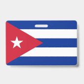 Naambadge met vlag van Cuba Badge (Achterkant)
